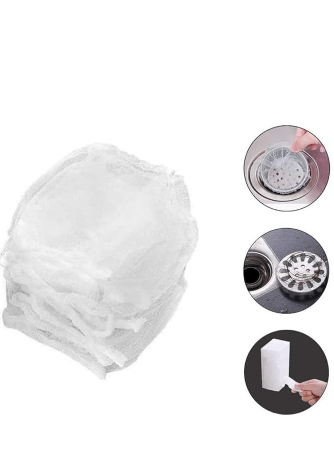 Generic 200PCS Kitchen Sink Strainer Mesh Bag, Disposable Mesh Sink Filters, 200 PCS Disposable Mesh Sink Strainer Bags for Collecting Kitchen Food Waste Leftover Garbage, white  - Image 2