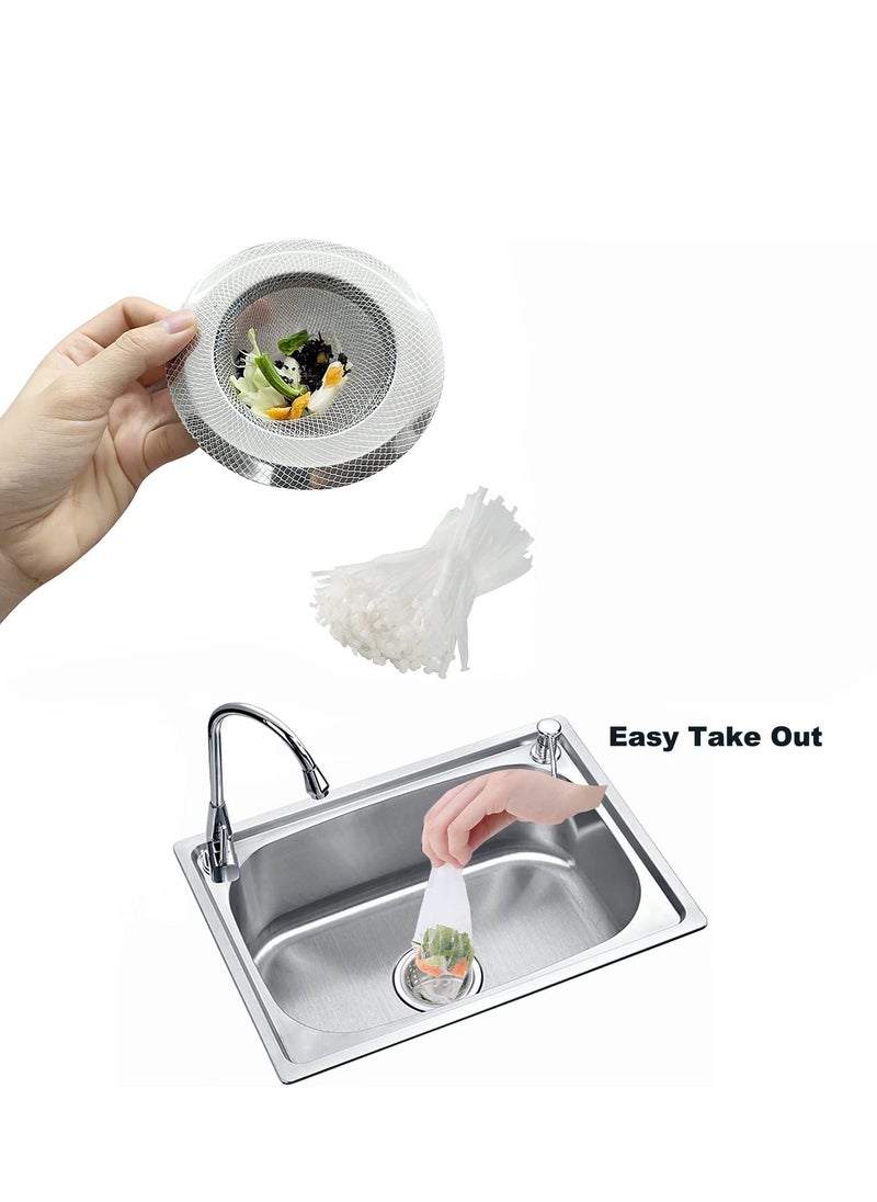Generic - 200PCS Kitchen Sink Strainer Mesh Bag, Disposable Mesh Sink Filters, 200 PCS Disposable Mesh Sink Strainer Bags for Collecting Kitchen Food Waste Leftover Garbage, white - Image 1