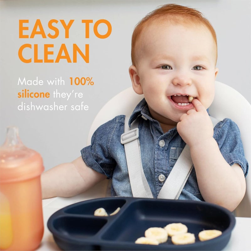 Boon Chow Silicone Plate Set - 3 Unbreakable Toddler Plates - Image 5