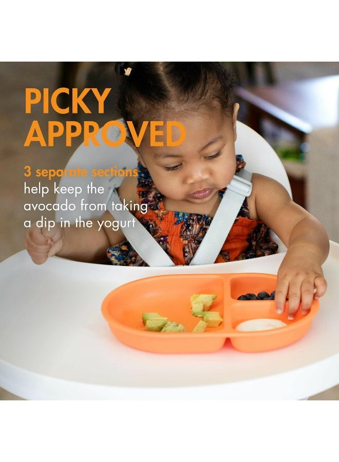Boon Chow Silicone Plate Set - 3 Unbreakable Toddler Plates - Image 2
