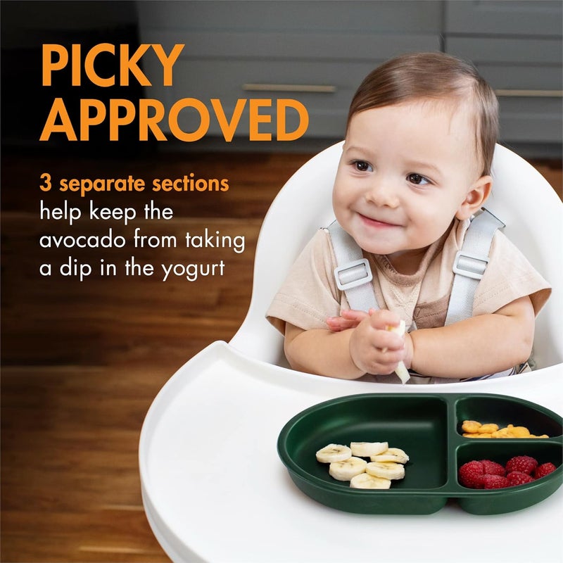 Boon Chow Silicone Plate Set - 3 Unbreakable Toddler Plates - Image 4