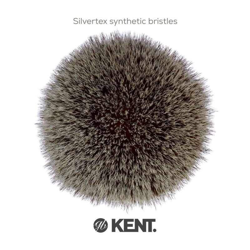 Kent BLK8S Shaving Brush with Ultra-Soft Silvertext Synthetic Bristles and Black Resin Handle to use with Shave Cream or Soap for a Perfect Lather. Luxury Shaving Since 1777, Made in England - Image 5