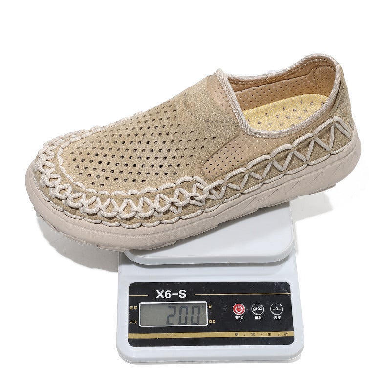 Mesh Shoes For Men 2026 Style Hollow Breathable Men'S Sandals Roman Lightweight Soft-Soled Slip-On Loafers - Image 5