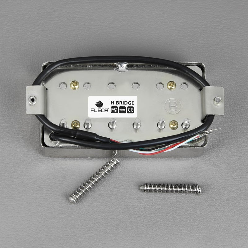FLEOR Alnico 5 Guitar Humbucker Pickup 4-Wires 14-15K Bridge Pickup Chrome Fit LP Guitar Part - Image 5