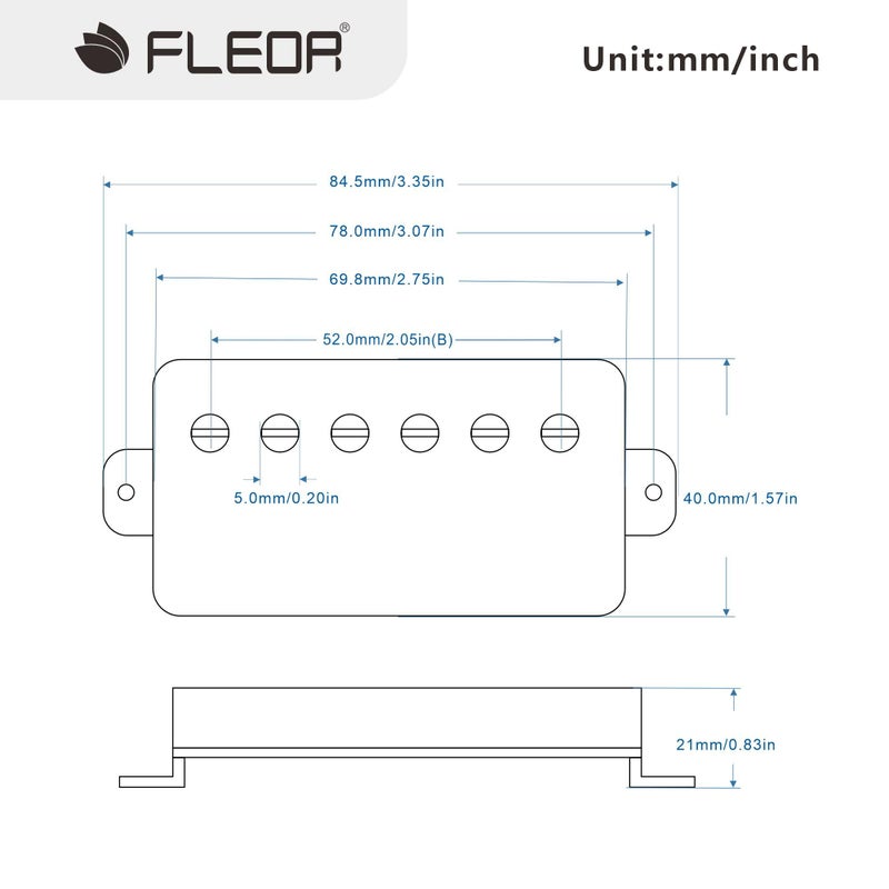 FLEOR Alnico 5 Guitar Humbucker Pickup 4-Wires 14-15K Bridge Pickup Chrome Fit LP Guitar Part - Image 2