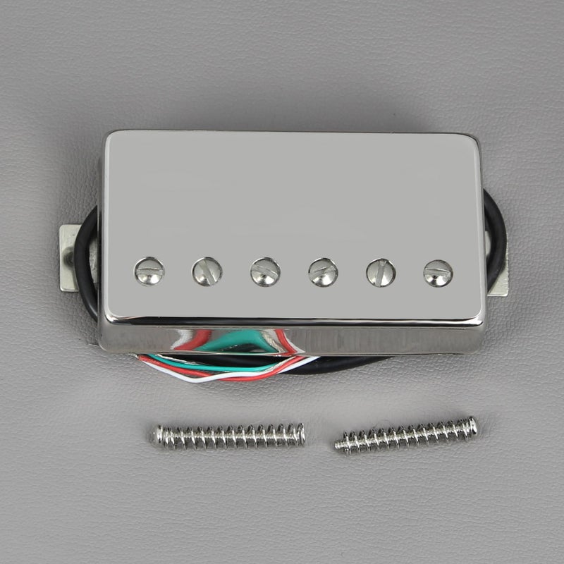 FLEOR Alnico 5 Guitar Humbucker Pickup 4-Wires 14-15K Bridge Pickup Chrome Fit LP Guitar Part - Image 4