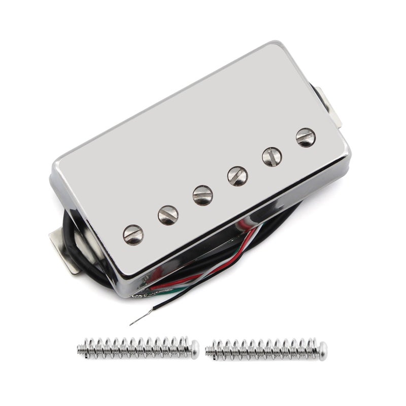 FLEOR Alnico 5 Guitar Humbucker Pickup 4-Wires 14-15K Bridge Pickup Chrome Fit LP Guitar Part - Image 1