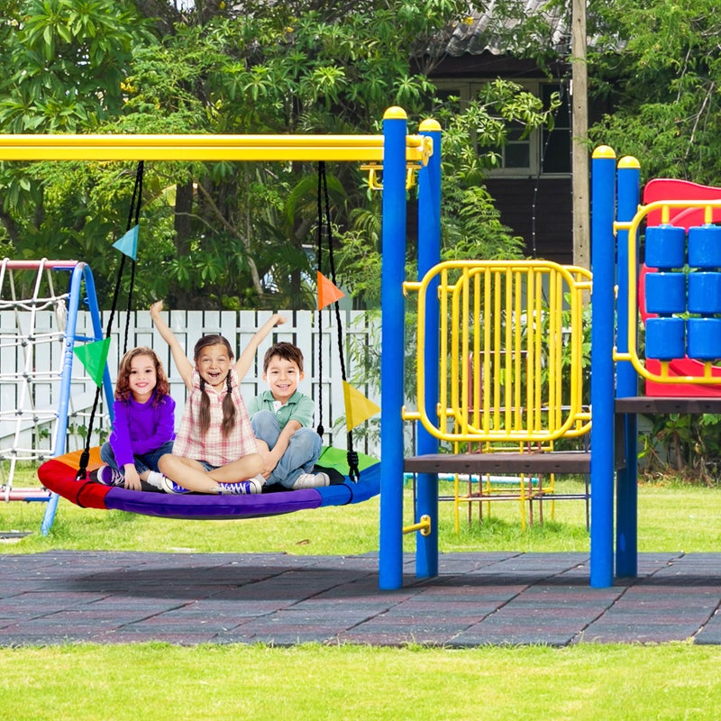Sorbus 40 Saucer Tree Glider  220lbs Kids Outdoor Seat with Adjustable Ropes  Durable Net Design for Backyard Swing Set or Indoor Use  Fun Gift Idea - Image 3