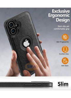 iPhone 16 Case, Vegan Leather Protective Case for iPhone 16 6.1", Luxury, Elegant, Logo Visible and Beautiful Design Cover, Non-Slip Vintage Looking Perfect Leather Back Cover, Black - pzsku/Z71F8B8FD3696FD7DED99Z/45/_/1730049246/e92add3a-3159-4523-83c9-379753012baf