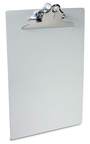 Saunders Recycled Aluminum Clipboard with High-Capacity Clip, 1" Clip Capacity, Holds 8.5 x 14 Sheets, Silver - Image 2
