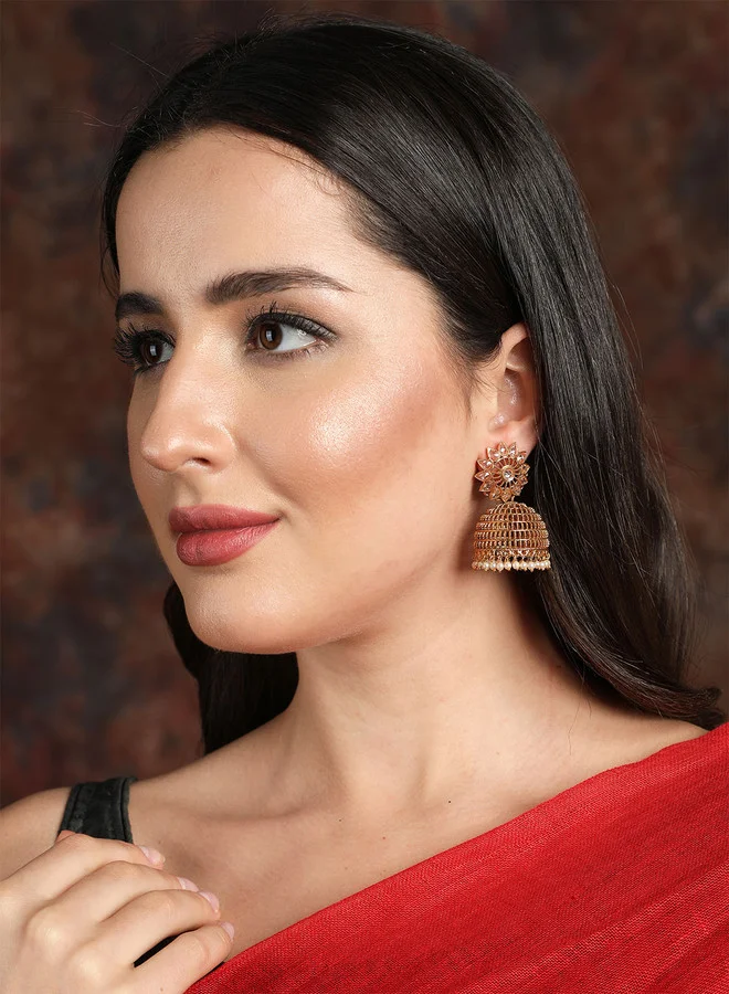 آي شين أقراط جومكاس ذهبية اللون على شكل قبة