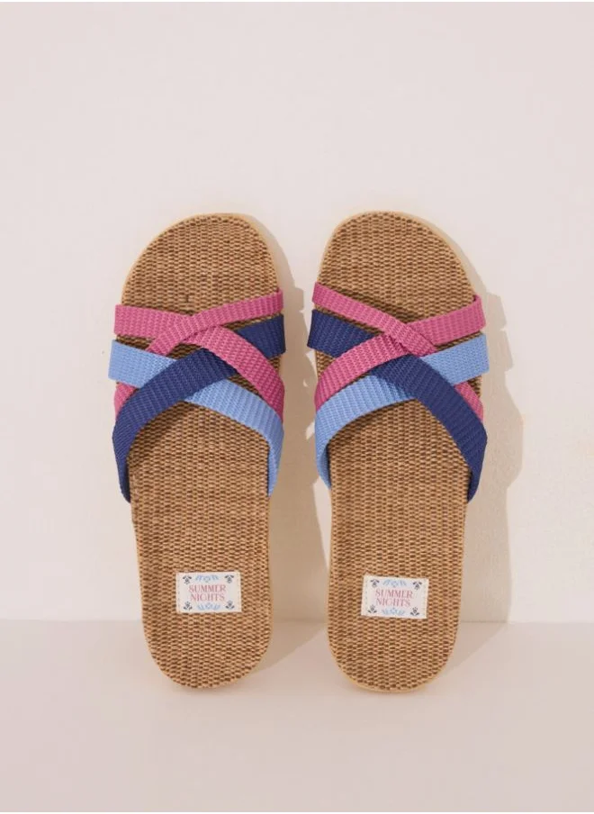 women'secret Light blue straps sandals