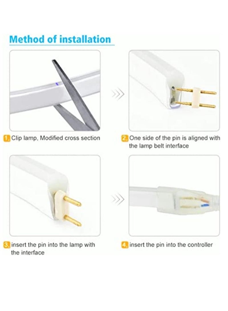 Premium Quality LED Neon Strip Light Waterproof AC220V 2835 SMD For Home Lighting Kitchen Bed Outdoor Flexible Decoration Warm White - Image 3