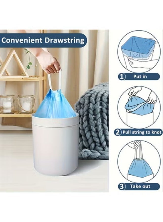 90 pack 4-gallon dustbin cover bag strong household kitchen garbage bag, kitchen and bathroom use drawstring odorless small garbage bag, durable disposable garbage bag (Black) - Image 2