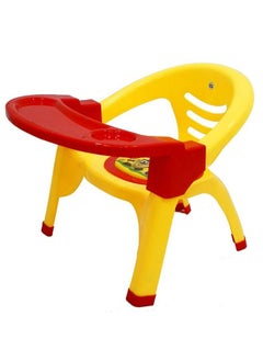 Nabhya Small Baby Chair With Safety Tray And Soft Cushion With Baby Whistle Sound Random Color (Yellow)  - Image 5