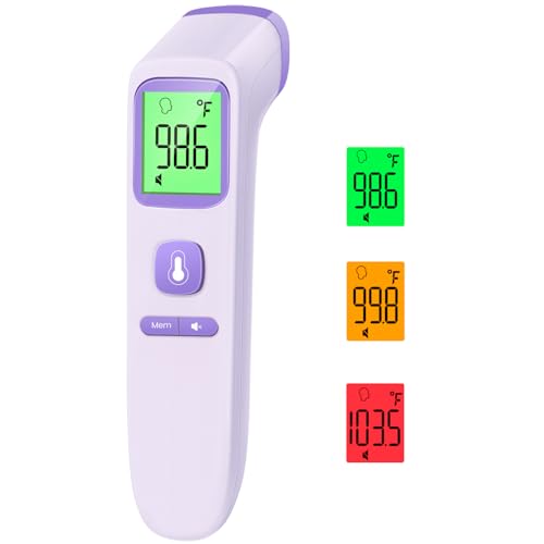 Goodbaby No-Touch Thermometer for Adults and Kids, Digital Accurate Baby Thermometer with Fever Alarm, 1 Second Fast Result, Easy to use, 2 in 1 Mode (Purple) - Image 1