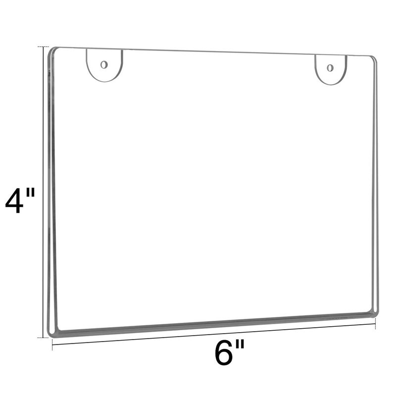 NIUBEE Acrylic Sign Holder 4x6 Horizontal,Clear Plastic Picture Frames for Paper - Image 2