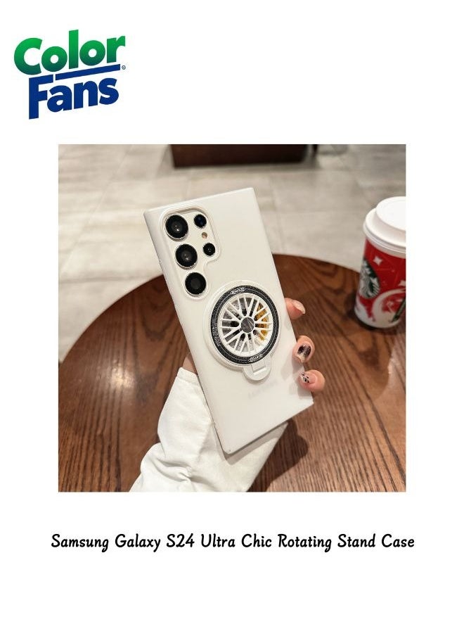 Color Fans Samsung Galaxy S24 Ultra Chic Rotating Stand Case 
