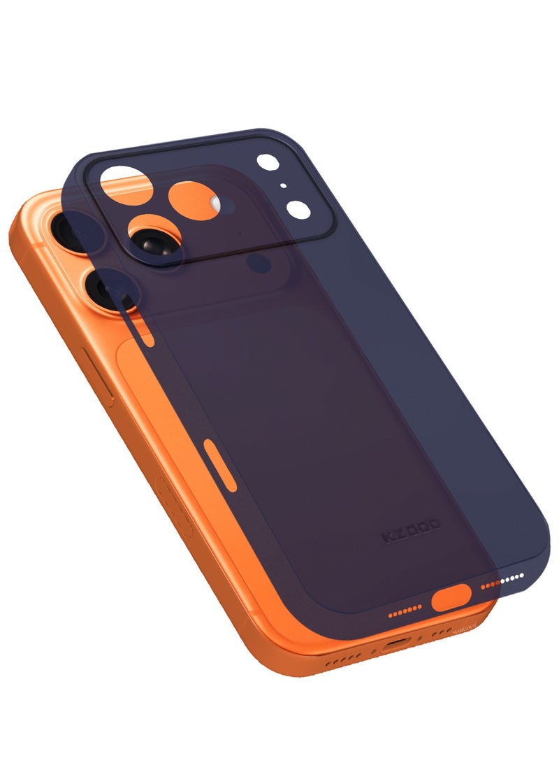 KZDOO 3 Packs Air Skin Case Cover for Apple iPhone 17 Pro Max - Sturdy Back Cover - Durable Thin Case - Drop Protection Cover with Two 3D Screen Protector - Blue - Image 4