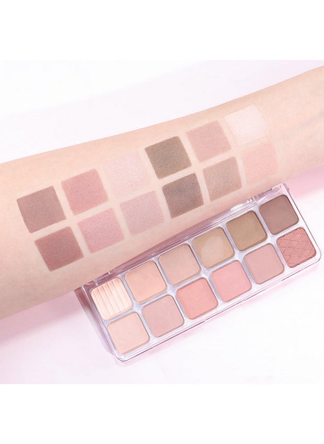 AMY'S DIARY AMY'S DIARY 12-Color Light Pink Purple Eyeshadow Palette for Versatile Day-to-Night Looks - Blendable, Long-Lasting, and Highly Pigmented. Elevate Your Eye Makeup- Unleash Your Unique Style (08#)  - Image 5