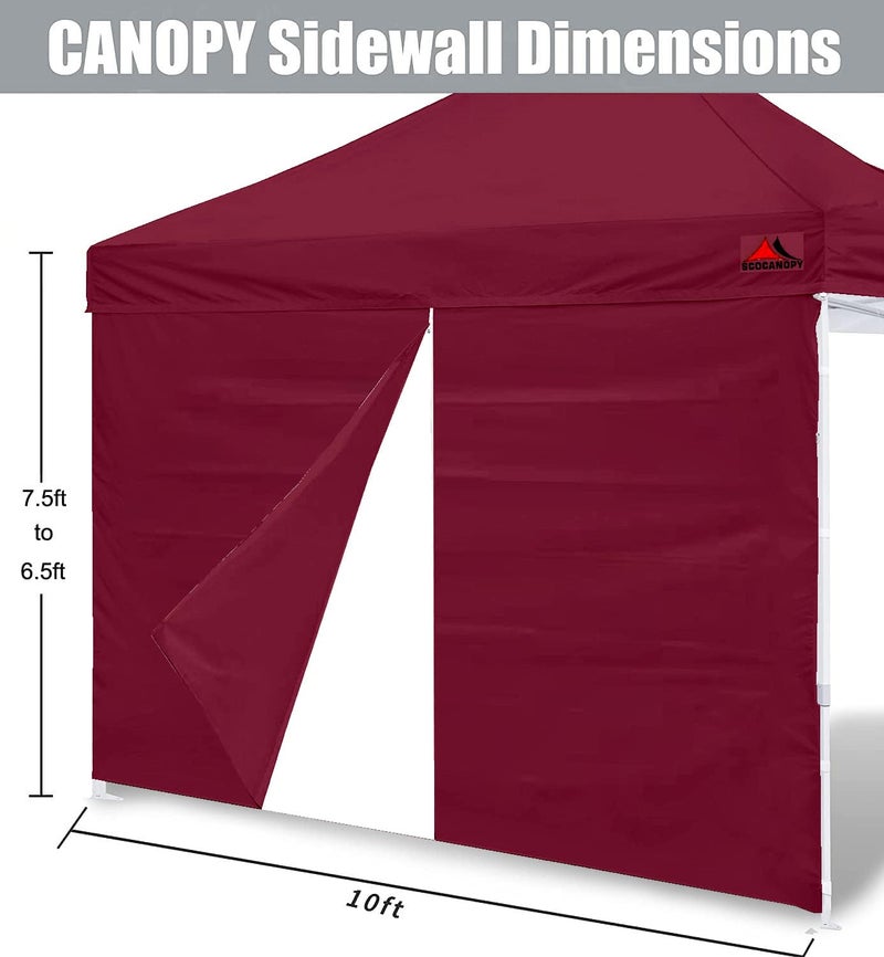 SCOCANOPY Door for 10x10 Canopy Frame One Central Zipper Design for Easy Entry and Exit,1 Pack Canopy Door Only (Burgundy) - Image 2