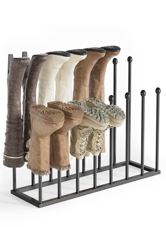 pickpiff Boot Rack Organizer Tall Boots, Black Boot Storage Organizer Tall Boots for Closet, Entryway, Garage, Porch, Free Standing Shoe Racks for 8 Pairs - Image 1