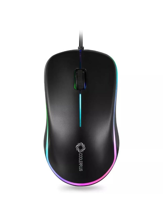كولر بلس Coolerplus FC112 Usb Optical Wired Computer Mouse With Easy Click For Office And Home 1000dpi Premium And With Windows Laptop Desktop Notebook