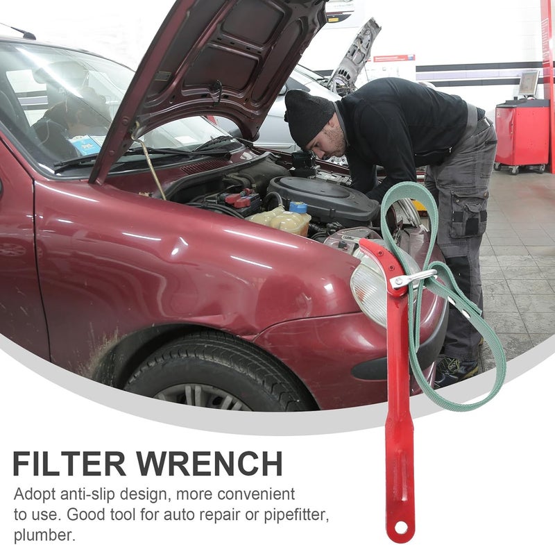 Heavy Duty 12-inch Chain Strap Oil Filter Wrench Automotive Engine Oil Filter Removal Tool for Auto Repair and Maintenance - Image 2