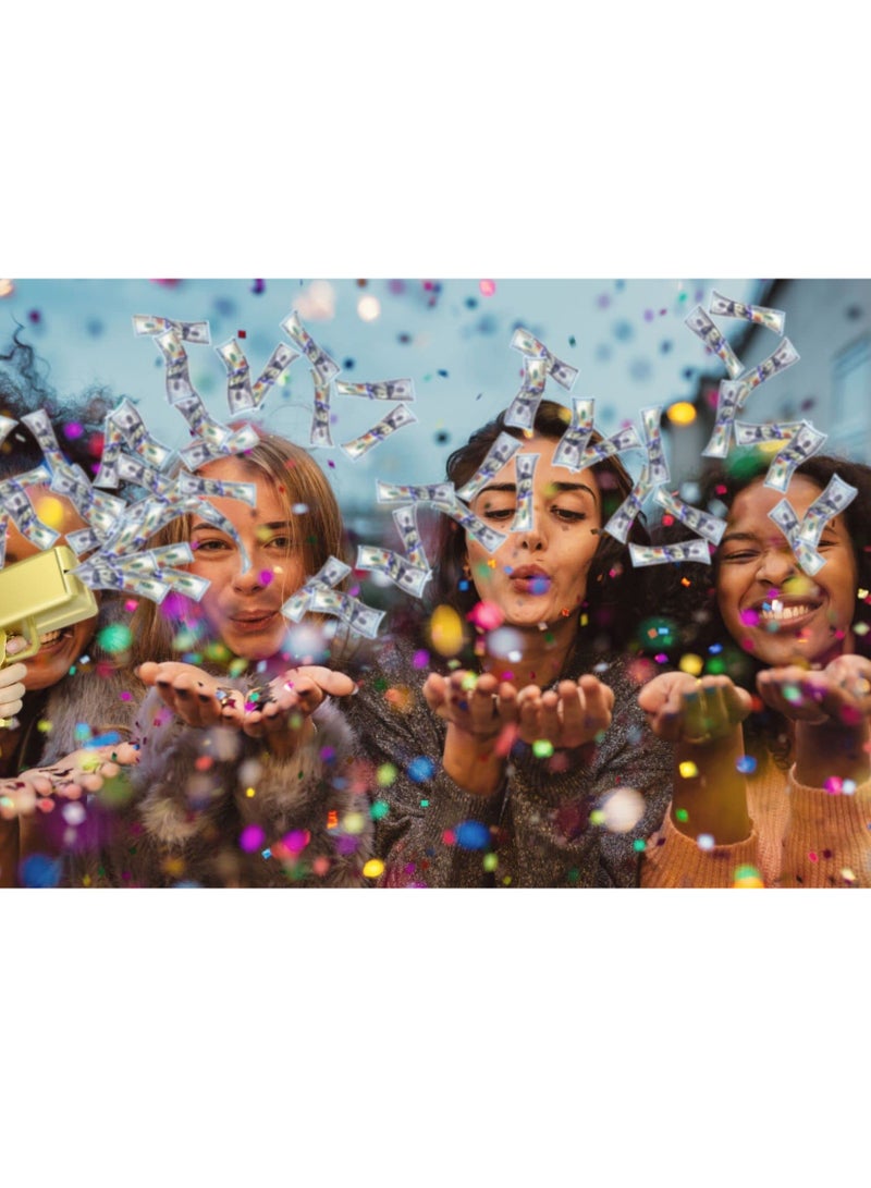 Golden Money Shooter - Handheld Cash Spray Gun for Parties, Games & Movies - Make it Rain with Fun Paper Money