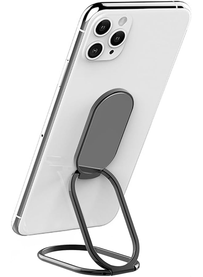 S-TOP 3M Adhesive Foldable Phone Stand - Universal Zinc Alloy Grip Holder, 360° Rotation, For iPhone & Android, Compatible With Car Mounts, Ideal For Vlogging & Desk Use, Sturdy & Portable Design - Image 1