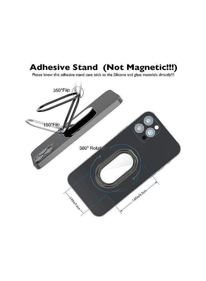 S-TOP 3M Adhesive Foldable Phone Stand - Universal Zinc Alloy Grip Holder, 360° Rotation, For iPhone & Android, Compatible With Car Mounts, Ideal For Vlogging & Desk Use, Sturdy & Portable Design - Image 3