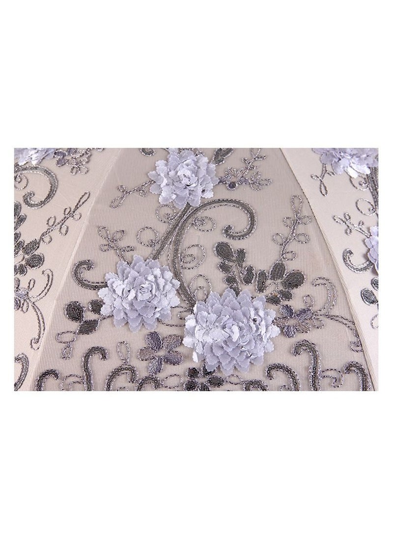 DUNISO - Women Vintage Lace Anti-UV Sun Parasol Folding 3D Flower Embroidery  Windproof Umbrella - Image 1