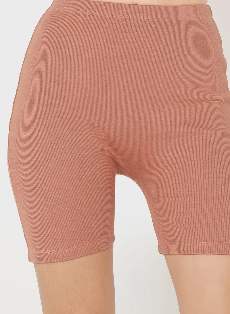 AREN The Leigh Ribbed Cycle Shorts