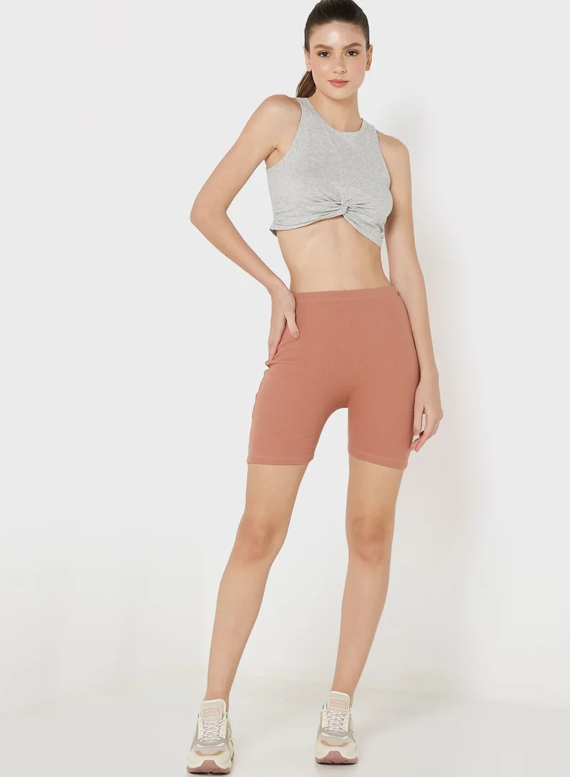 AREN The Leigh Ribbed Cycle Shorts