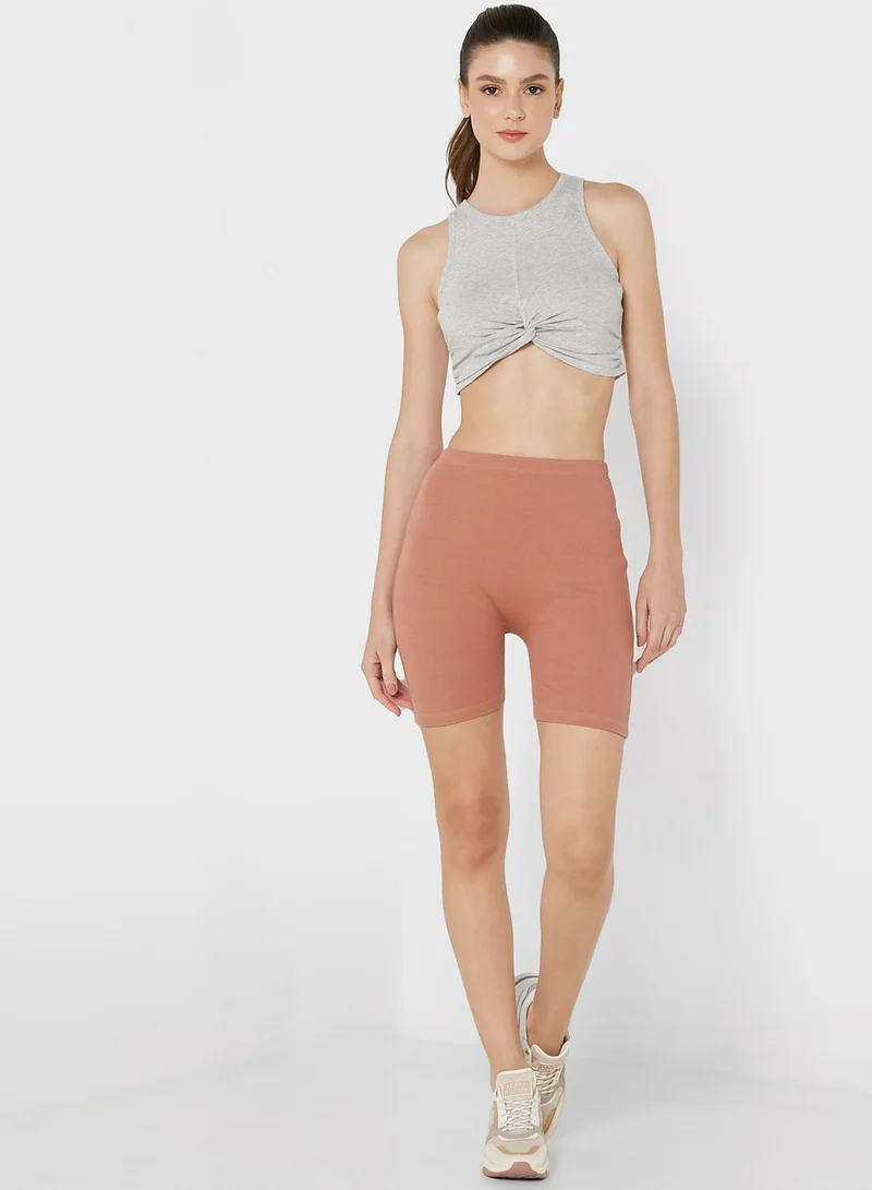 AREN The Leigh Ribbed Cycle Shorts
