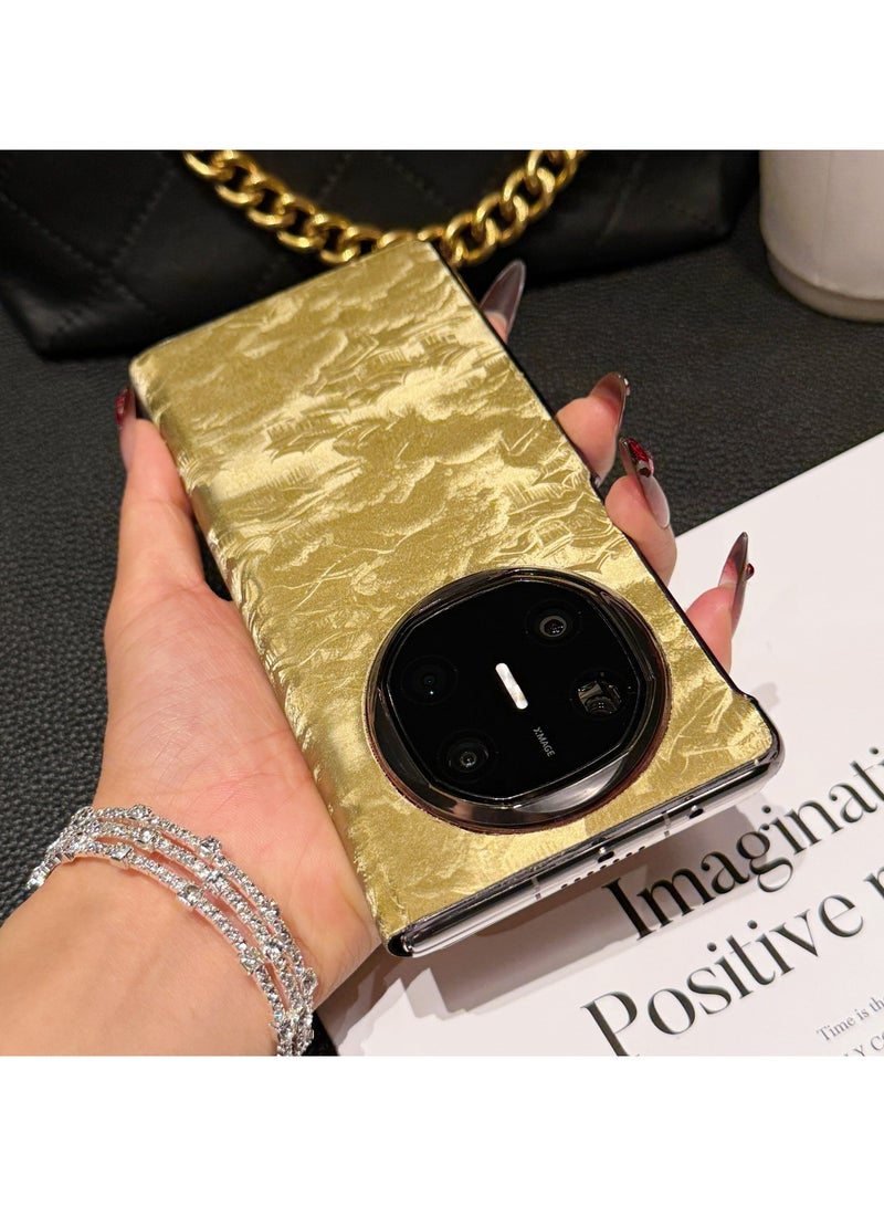 عام غطاء هاتف Huawei Mate X6 الذكي القلاب - إصدار اللوحات الصينية التقليدية، غطاء جلدي مغناطيسي مضاد للصدمات بتغطية كاملة - Image 4