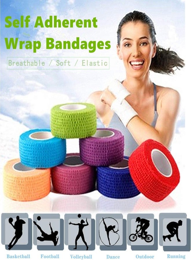 AGAM MuscleFix Breathable Self Adhesive Wrap, Athletic, Non Woven Cohesive Bandage - for Sports, First Aid Medical, Wrist, Swelling (2.5 cm X 4.5 mtr- Pack of 12) (Multicolour) - Image 5