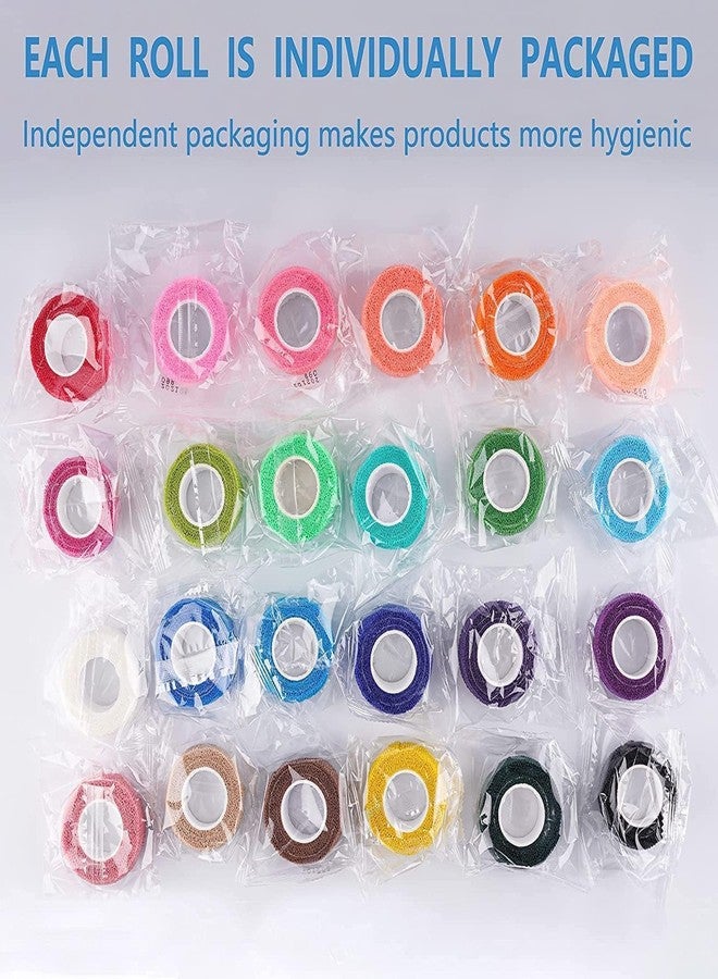 AGAM MuscleFix Breathable Self Adhesive Wrap, Athletic, Non Woven Cohesive Bandage - for Sports, First Aid Medical, Wrist, Swelling (2.5 cm X 4.5 mtr- Pack of 12) (Multicolour) - Image 2