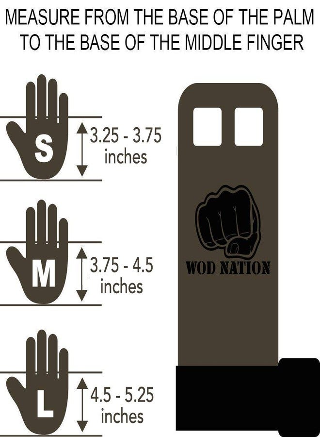 WOD نايشون مقابض يد جلدية للجمباز من WOD Nation - واقيات ساعد للكيتلبيل ومقابض أوزان الدمبل - حلقات جمباز وغطاء قضيب السحب - حزام معصم من النايلون لتمارين القوة - متوسط، أسود - Image 2