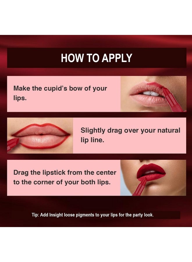 Insight Cosmetics Matte Lipstick |Long Lasting Lipstick For Women |Keeps Lips Moisturised |Single Swipe Application |Smooth & Light Weight |One Swipe Pigmentation(L-21=08) - Image 3