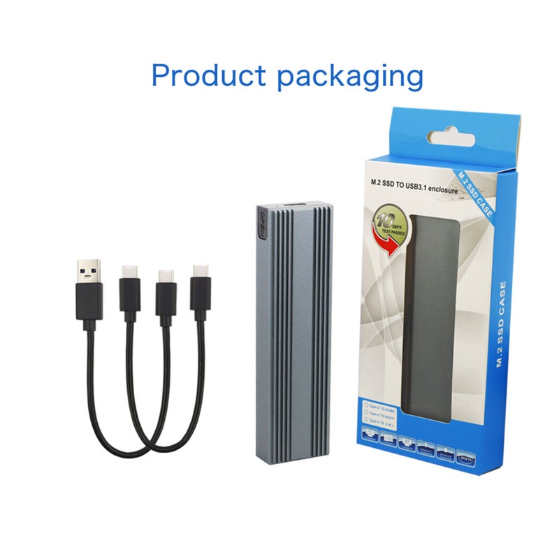 M2 SSD Case NVME Enclosure M.2 to USB Type C 3.1 SSD Adapter for Dual Protocol NVME PCIE NGFF SATA M/B Key SSD Disk Box SSD Case - Image 5