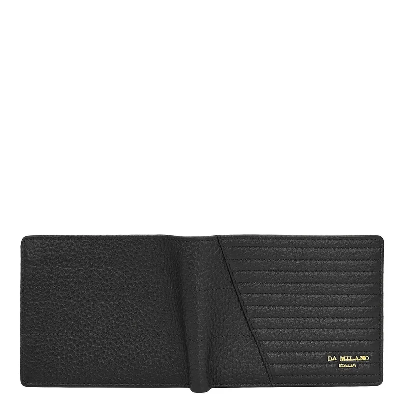 Da Milano black Black Bifold Leather Mens Wallet for Men | Best Price UAE