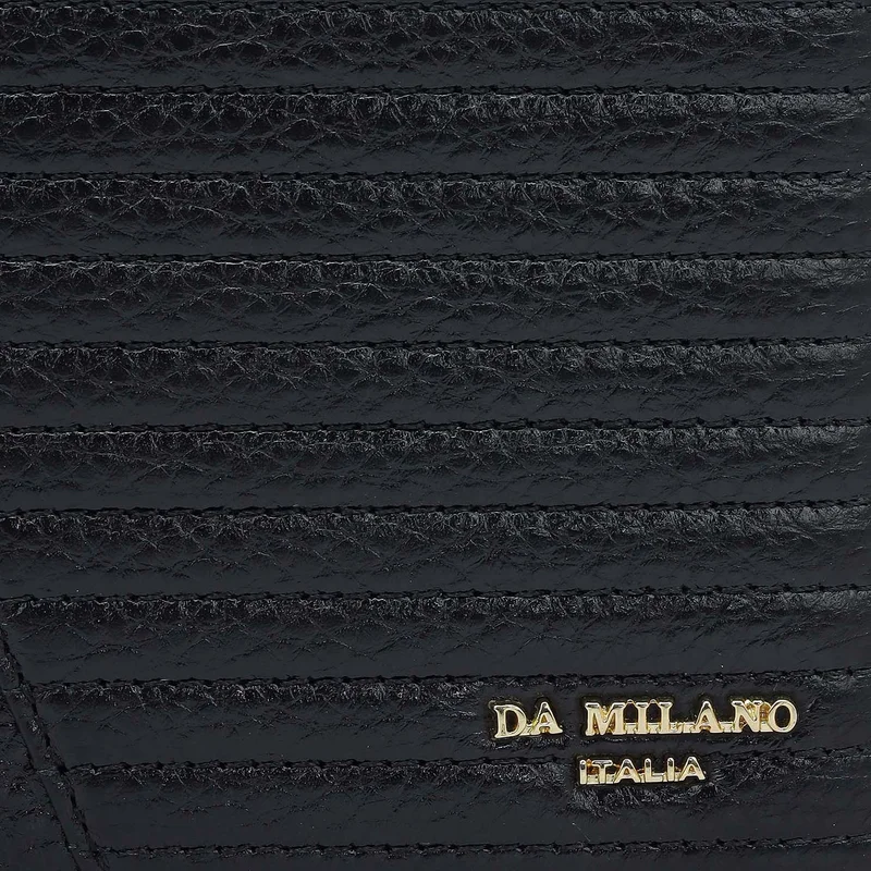Da Milano black Black Bifold Leather Mens Wallet for Men | Best Price UAE