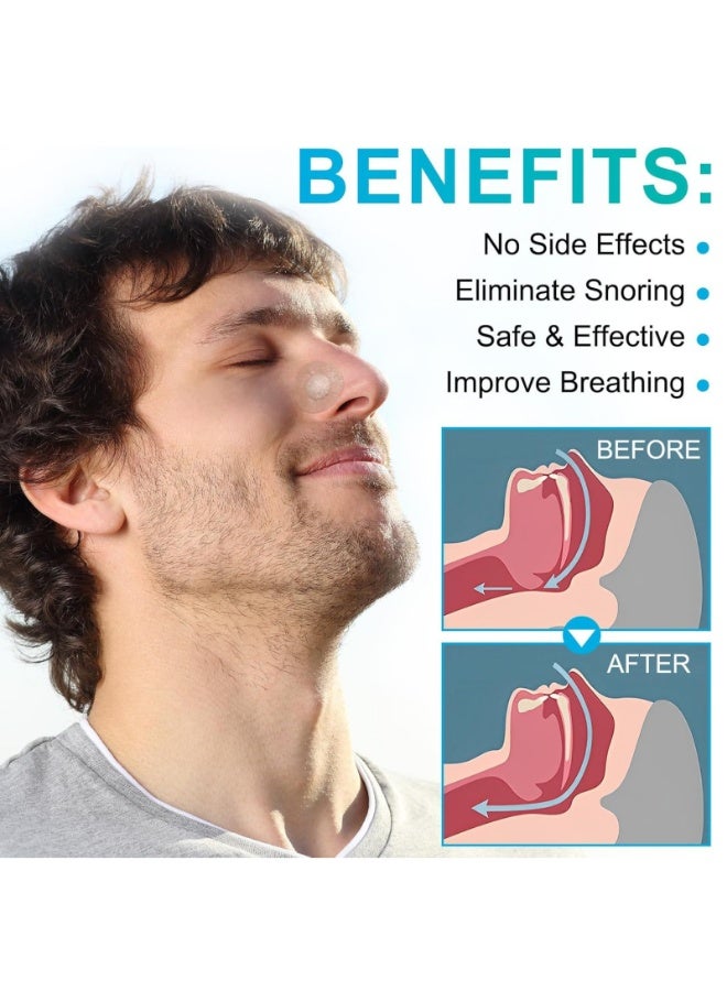 Yecuce 70 Tabs Nasal Dilator Magnetic Anti Snoring Refill Tabs Nasal Breathing Aid Anti Snoring Nasal Strips for Better Breathing Magnetic Nose Patches for Men Women Sleep Improvement Nasal Dilator Set of 1 Sleeping Snoring Patch - Image 4