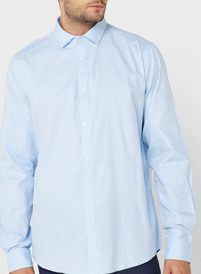 Robert Wood Dobby Full Sleeve Formal Shirt