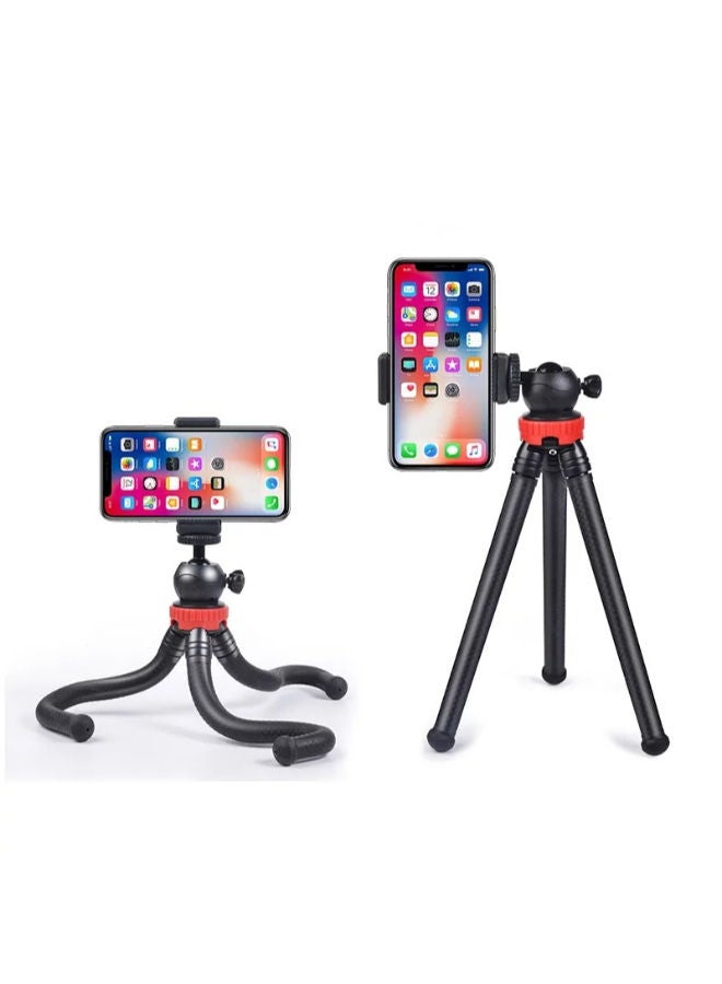 SHOPI Flexible Tripod，12 Inch Phone Tripod for iPhone and Android Phone, Action Camera Tripod for GoPro Canon Nikon DSLR  - Image 1