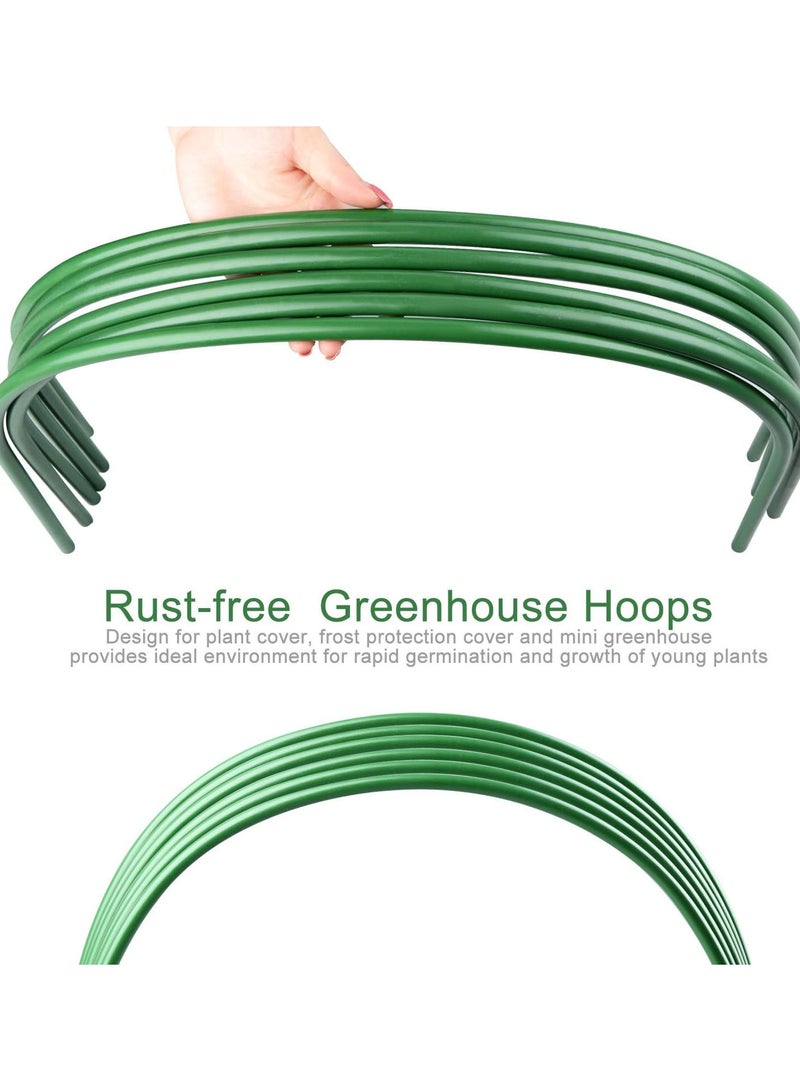 GGOOT 6-Pack Greenhouse Support Hoops, Rust-Free 4ft Long Steel with Plastic Coated Hoops Garden Grow Tunnel  - Image 3