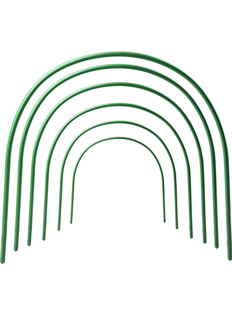 GGOOT 6-Pack Greenhouse Support Hoops, Rust-Free 4ft Long Steel with Plastic Coated Hoops Garden Grow Tunnel  - Image 1