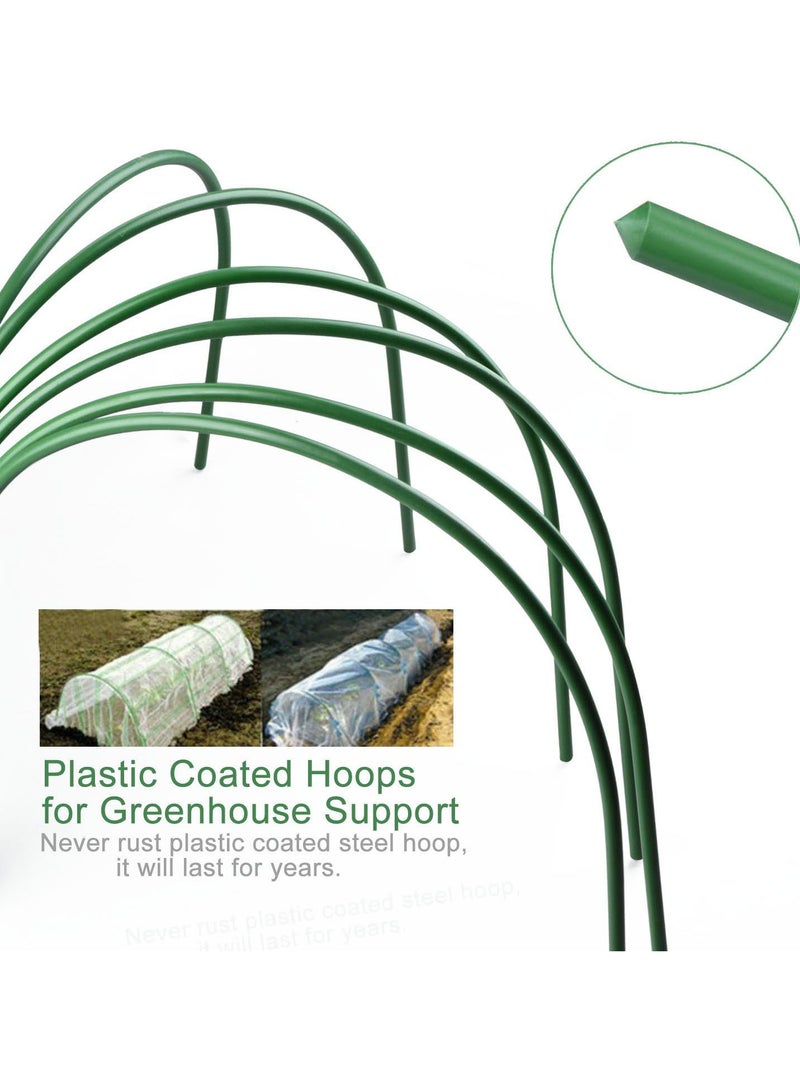 GGOOT 6-Pack Greenhouse Support Hoops, Rust-Free 4ft Long Steel with Plastic Coated Hoops Garden Grow Tunnel  - Image 5