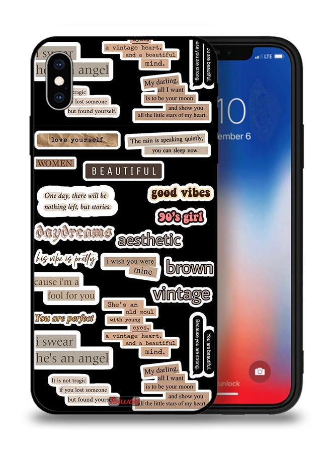 Tolwak Apple iPhone XS Max Protective Case Beautiful Quotes Stickers - Image 1
